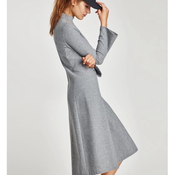 ZARA WOOL BLEND DRESS - Picture 4 of 11